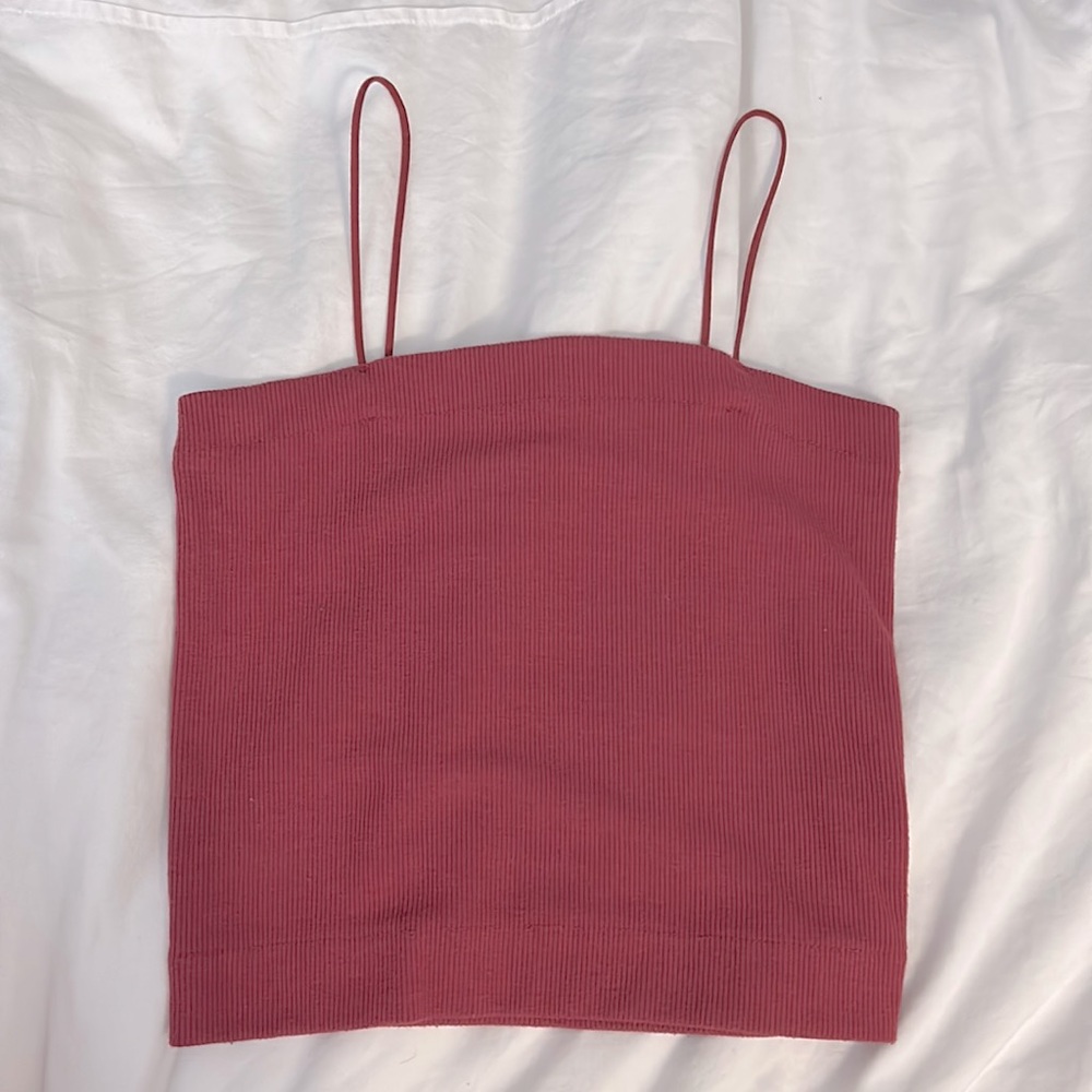 American Eagle crop top, size XS, color dark pink